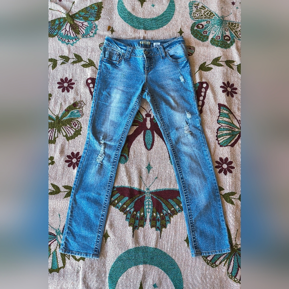 Paris Blues Distressed Skinny Jeans